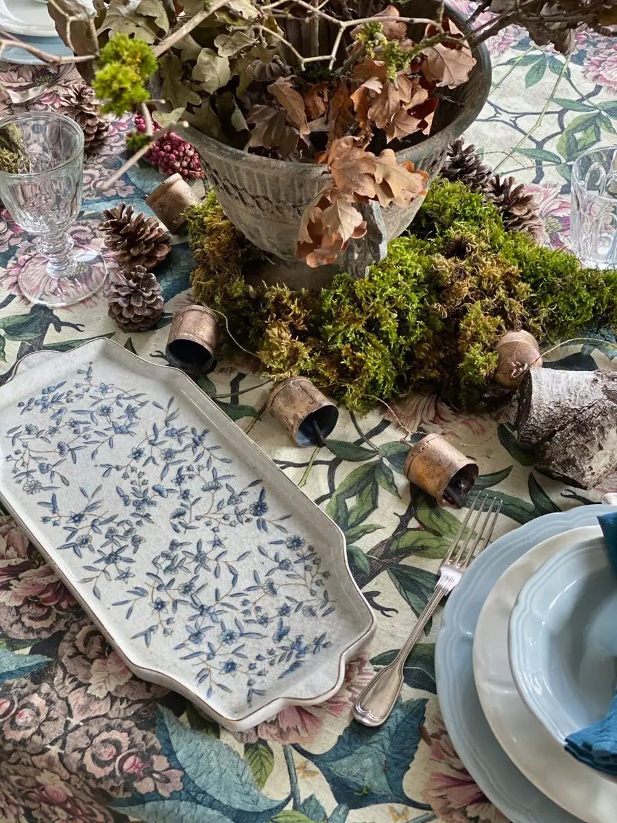 une table de style rustique en hiver décor