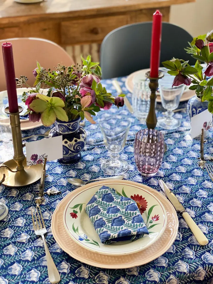 dresser une table de printemps