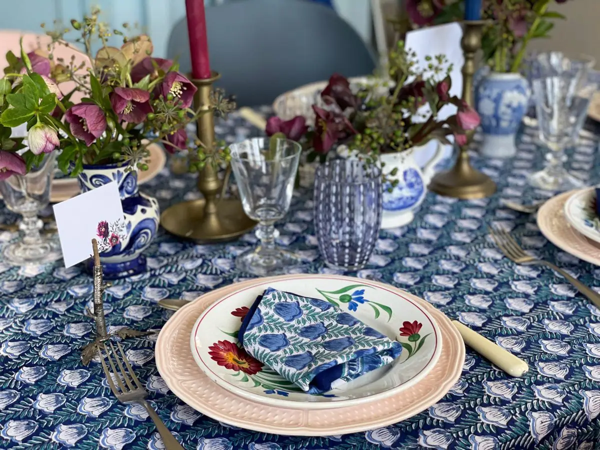 dresser une table de printemps
