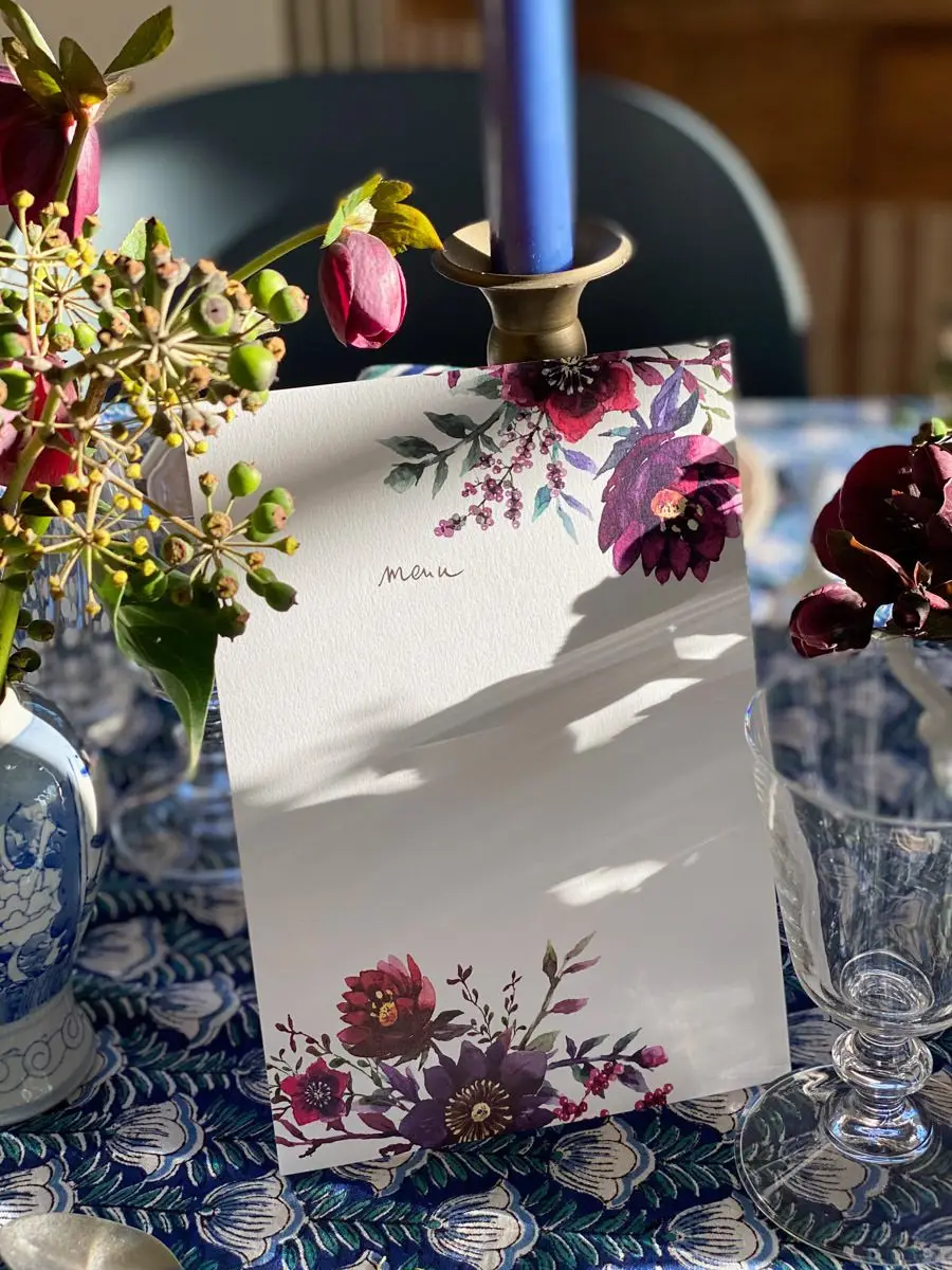 dresser une table de printemps menu