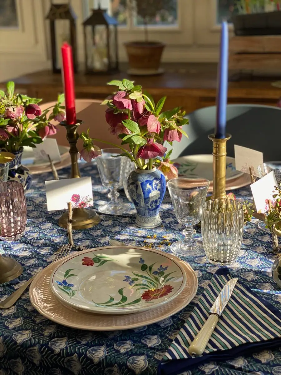 dresser une table de printemps