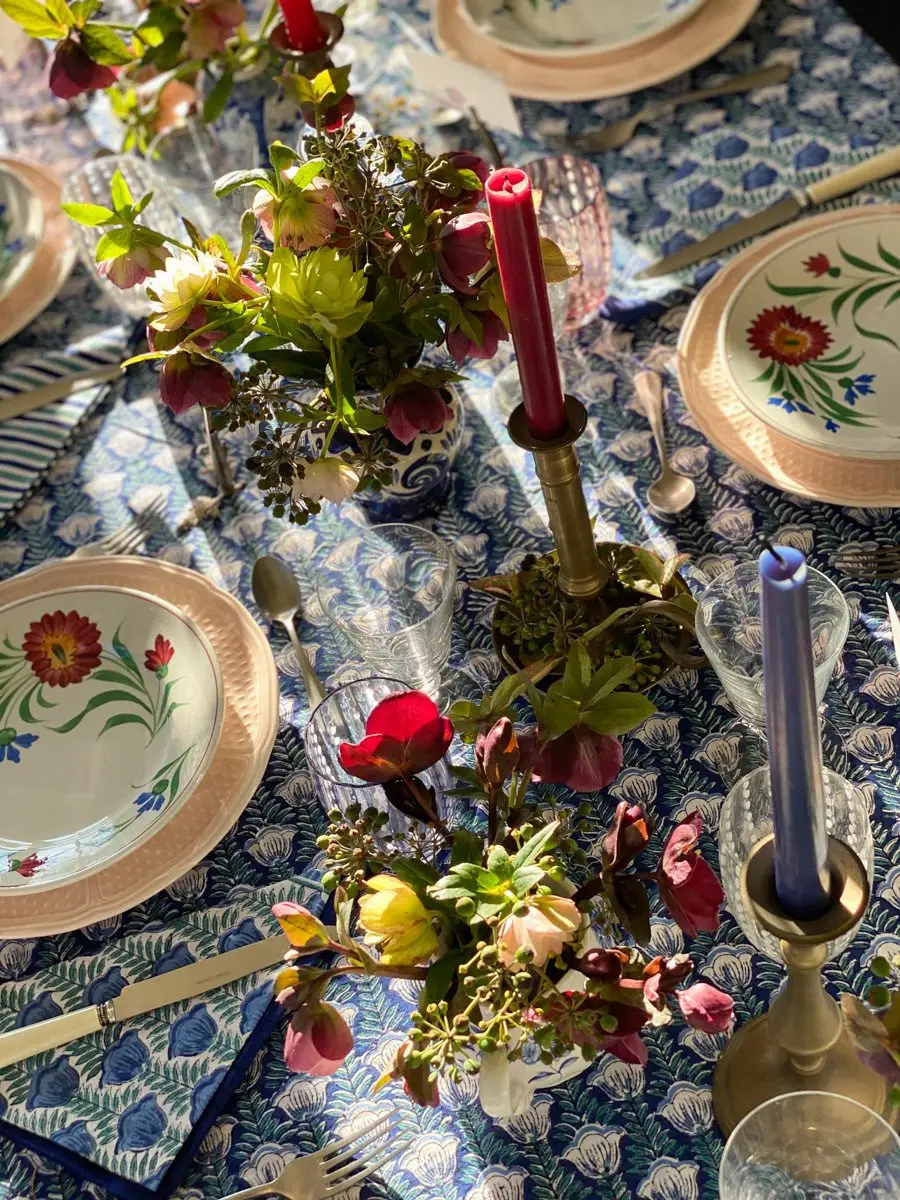 dresser une table de printemps