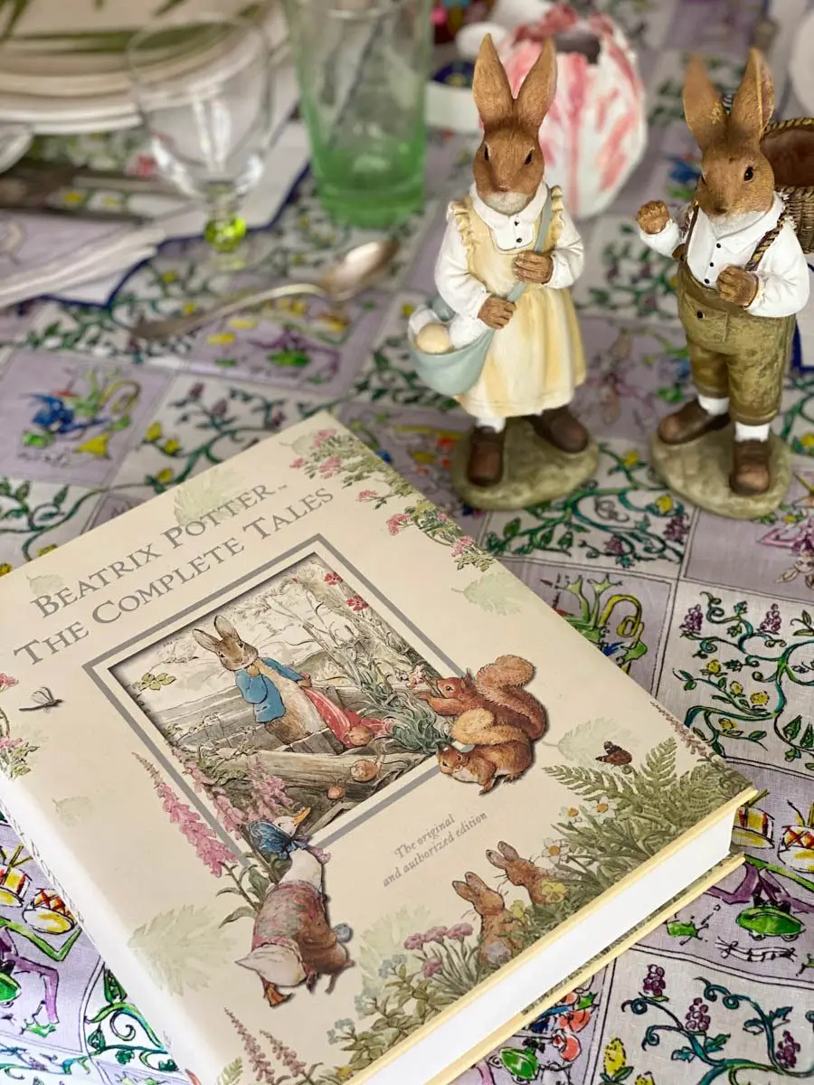 table de paques easter table pierre lapin