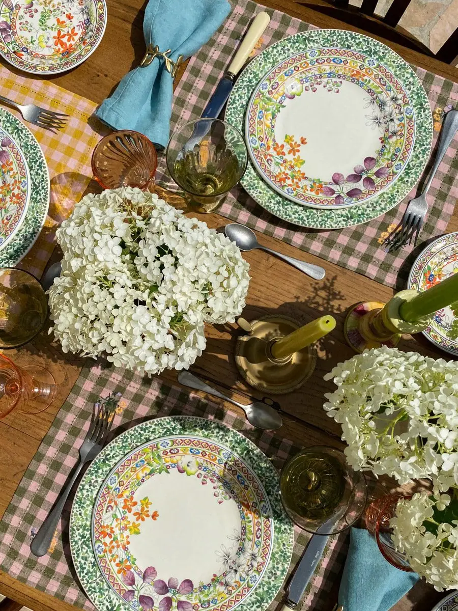 table estivale giverny summer country style tablescape Bagatelle Gien