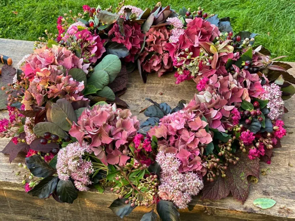 DIY couronne automne hortensias tutoriel autumn fall wreath tutorial hydrangeas-34