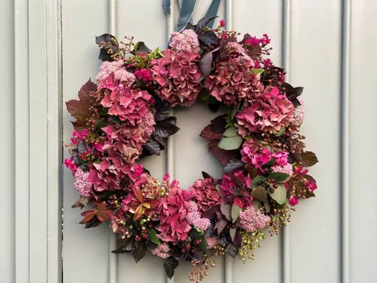 DIY comment créer couronne automne avec hortensias