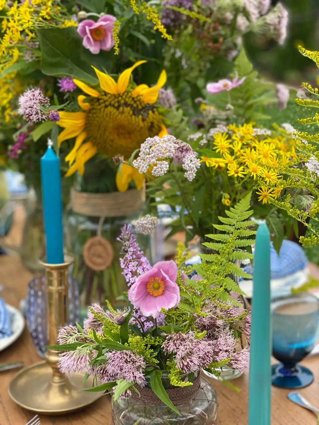 table estivale french prairie tablescape art de la table -17