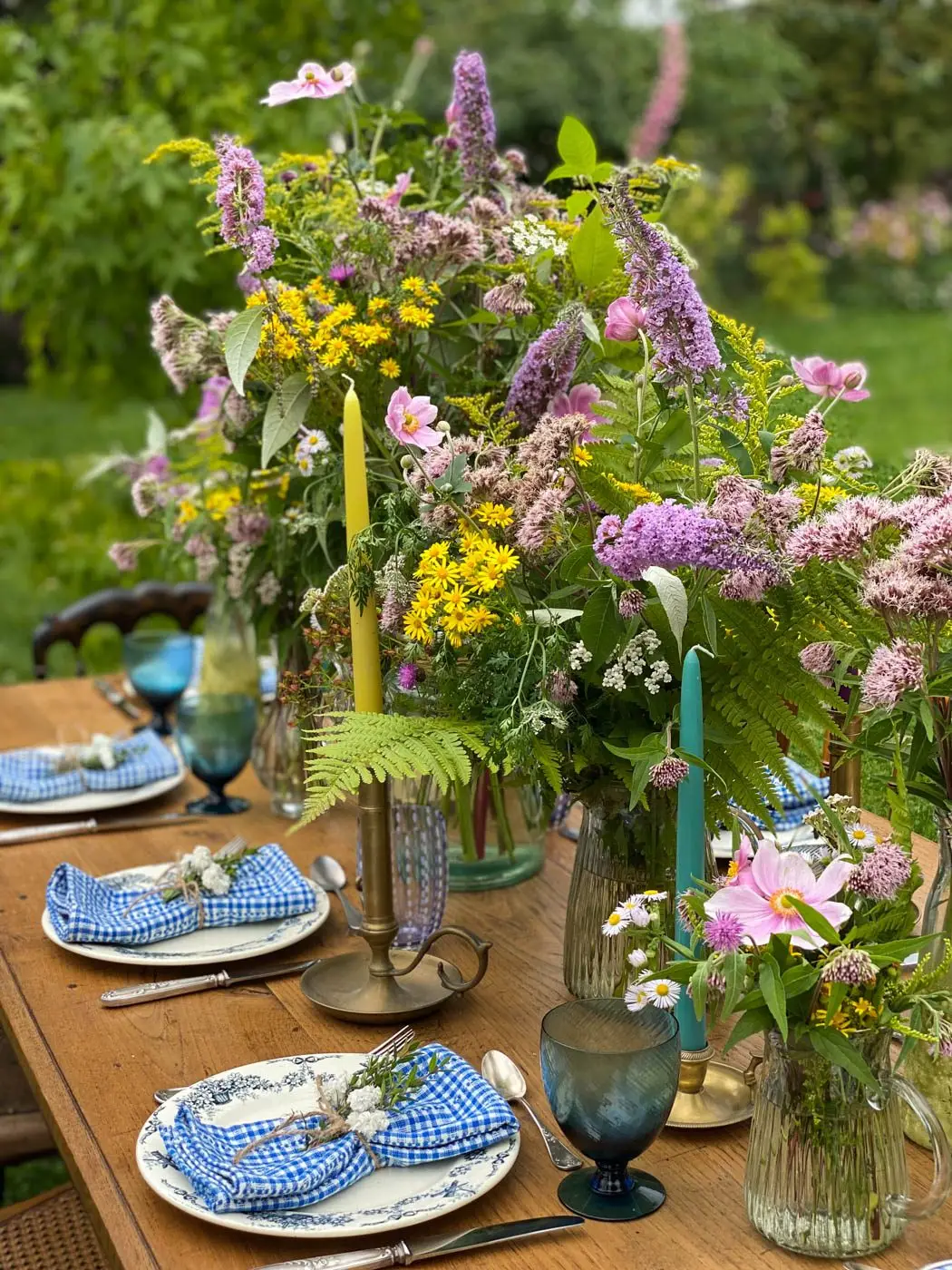 table estivale french prairie tablescape art de la table -32