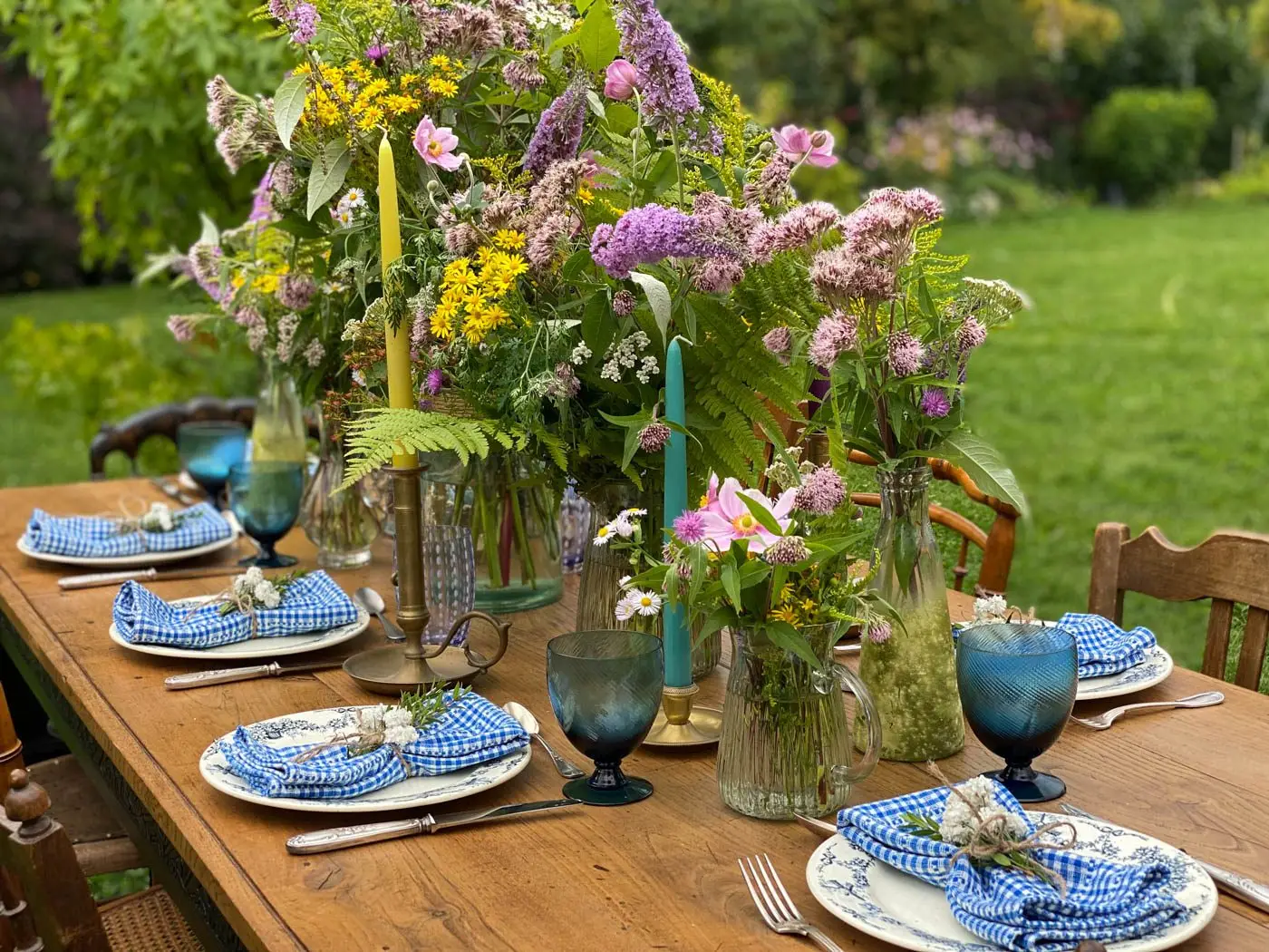 table estivale french prairie tablescape art de la table -33