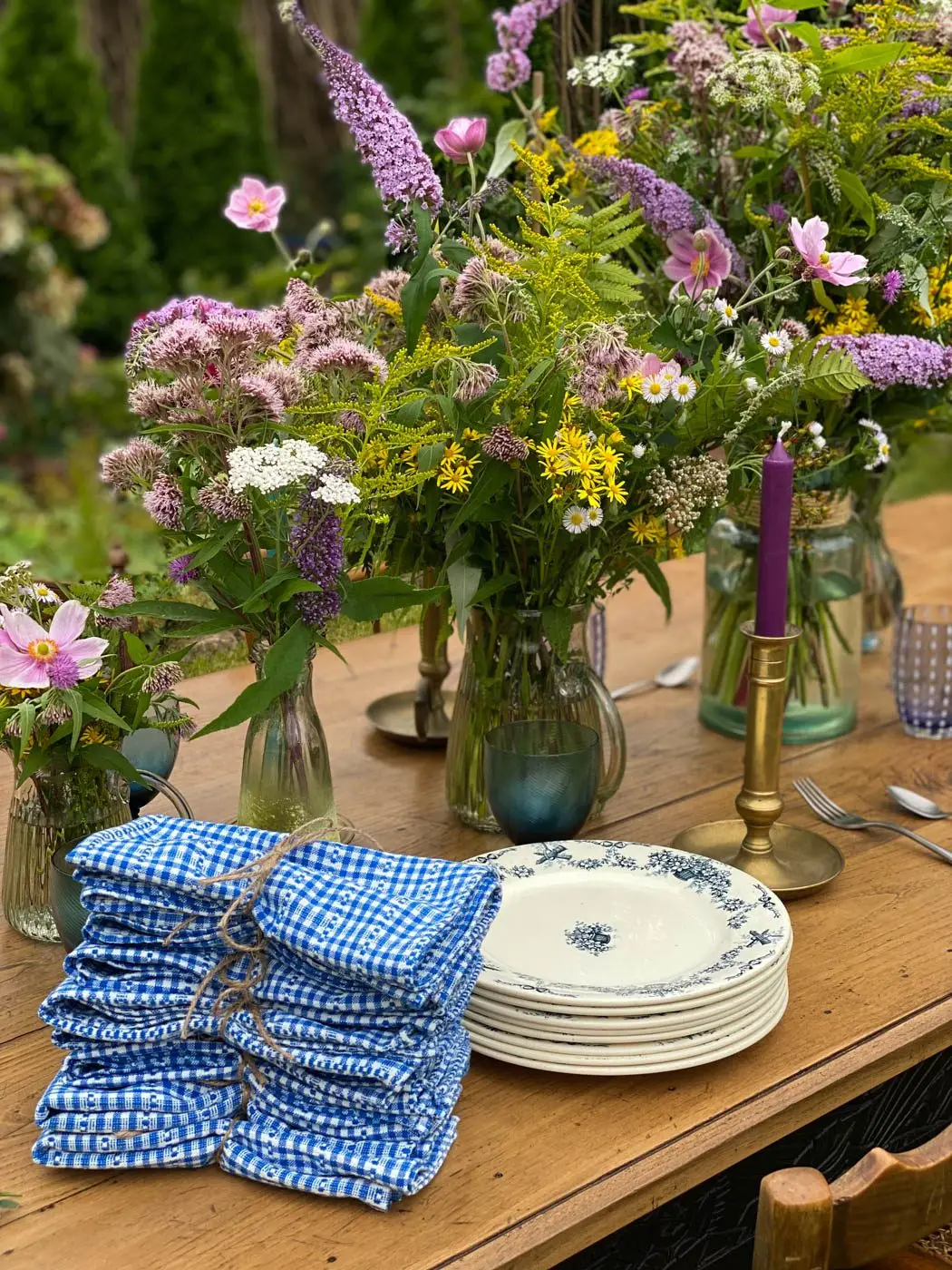 table estivale french prairie tablescape art de la table -69