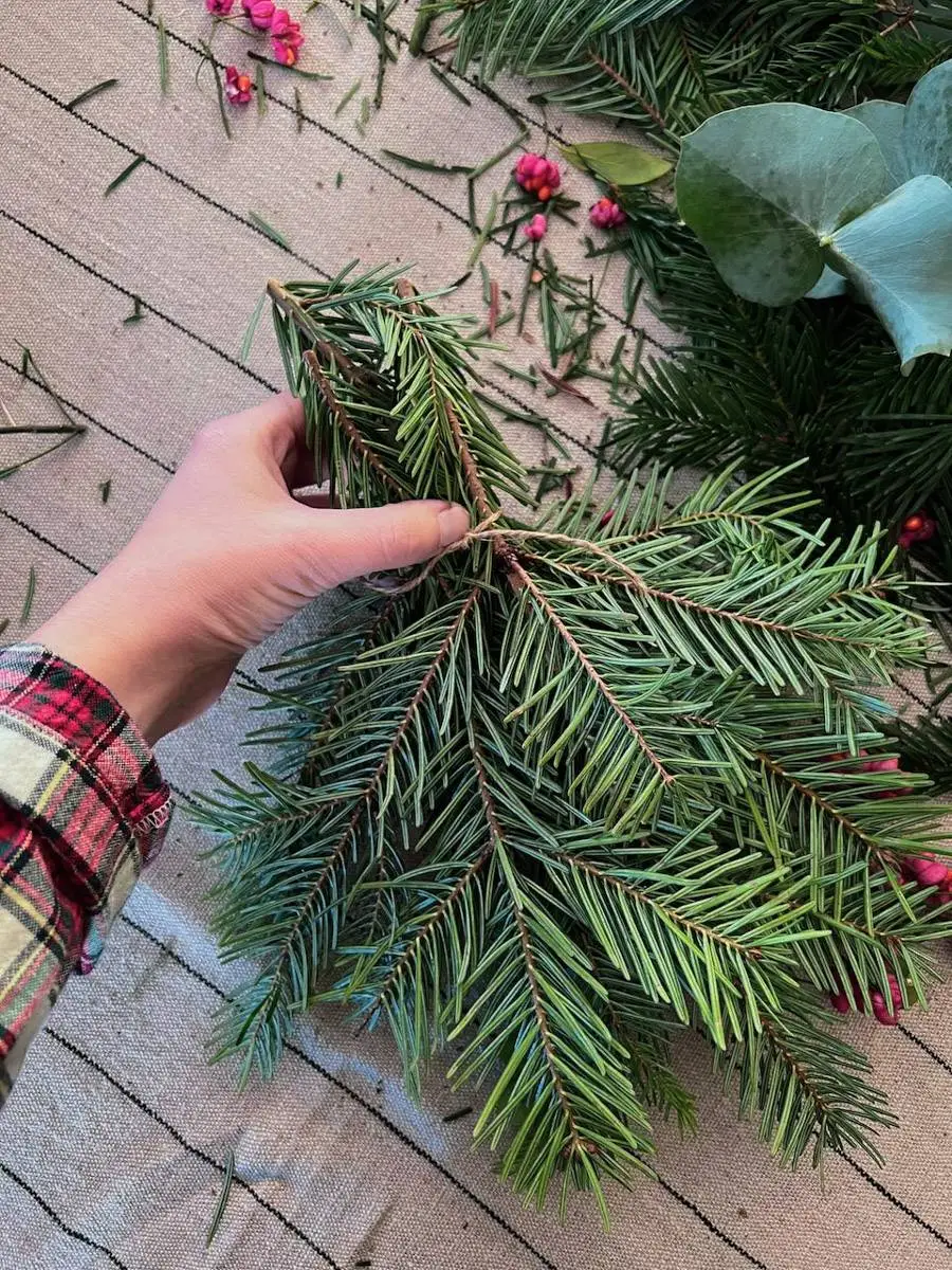 tutoriel centre de table de Noël guirlande Christmas garland centerpiece-03