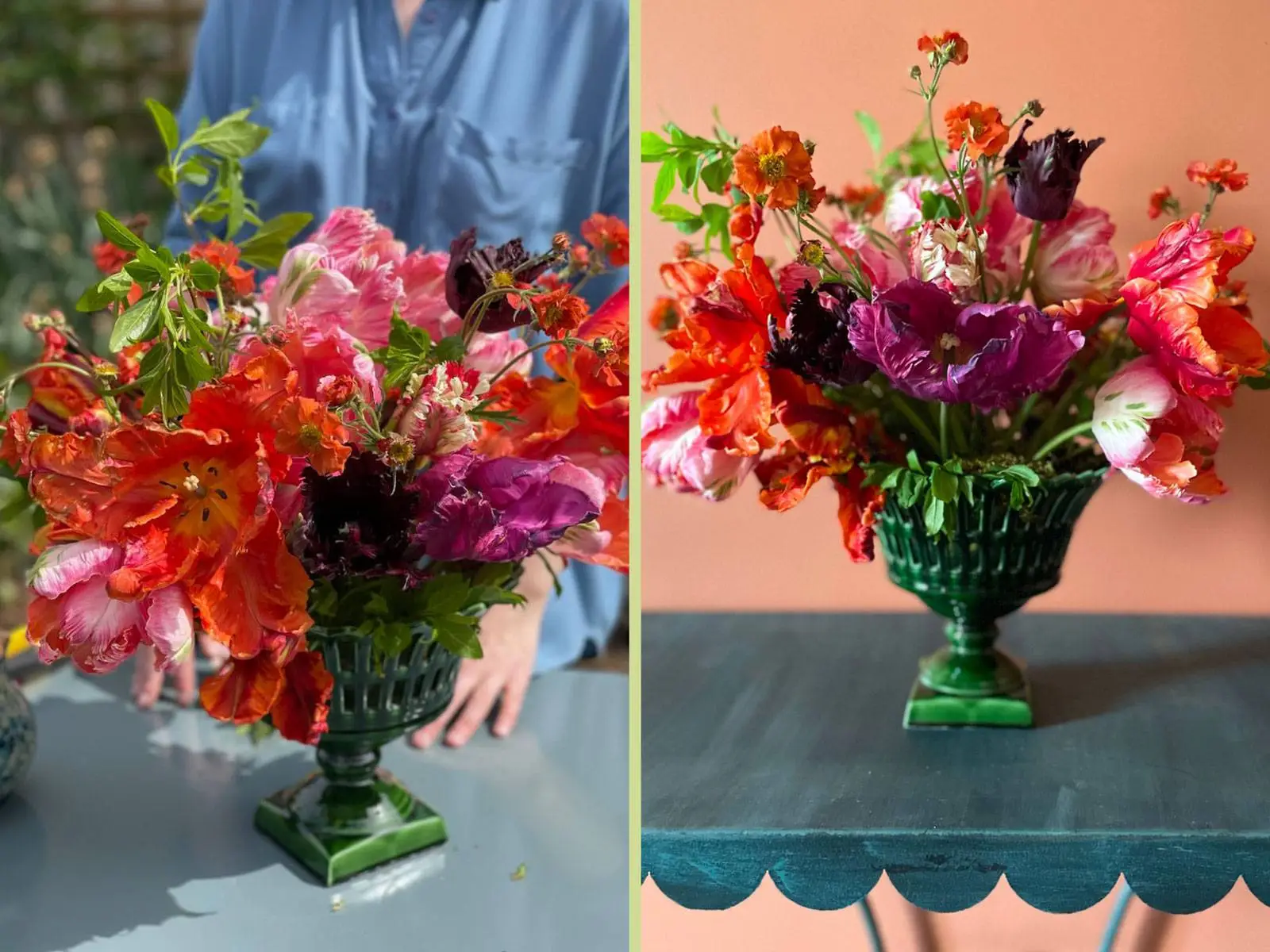 bouquet de tulipes DIY Tulip bouquet arrangement warm colors