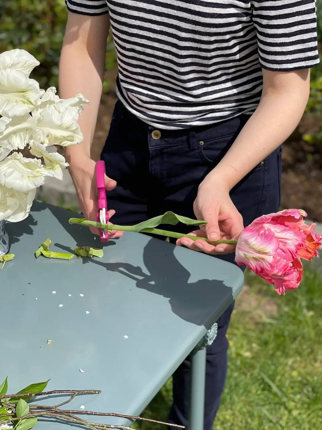 bouquet de tulipes claires tulip bouquet DIY tuto-10