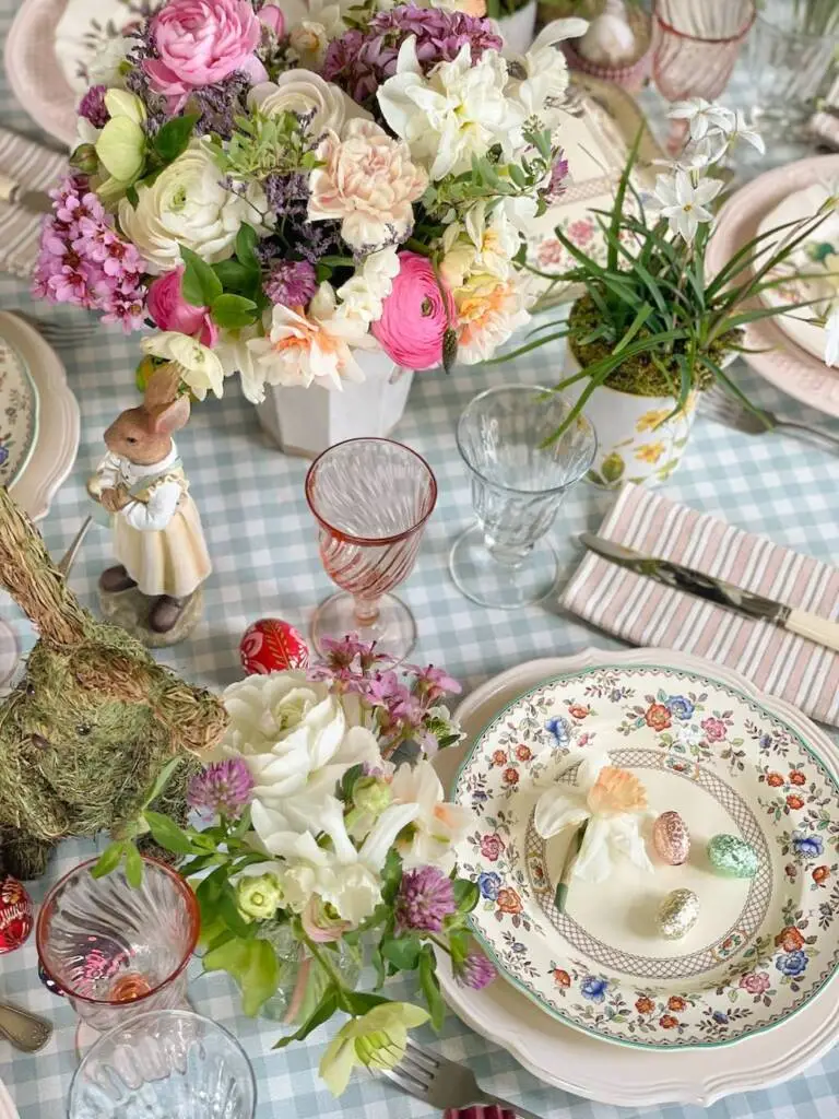 dresser jolie table Pâques chic Easter tablescape-099