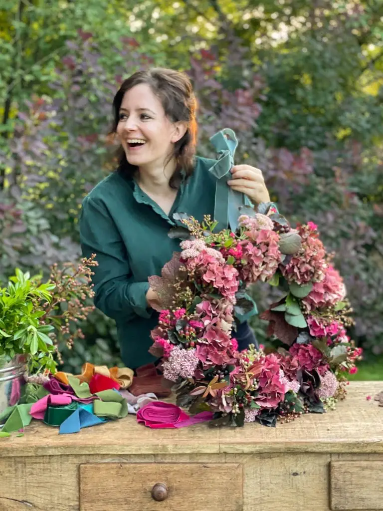 couronne automne hortensias tutoriel autumn fall wreath tutorial hydrangeas-41