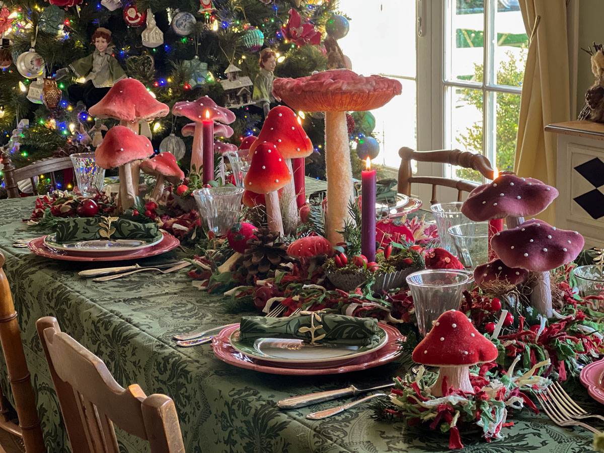 Table de Noël champignons Christmas table mushrooms-03