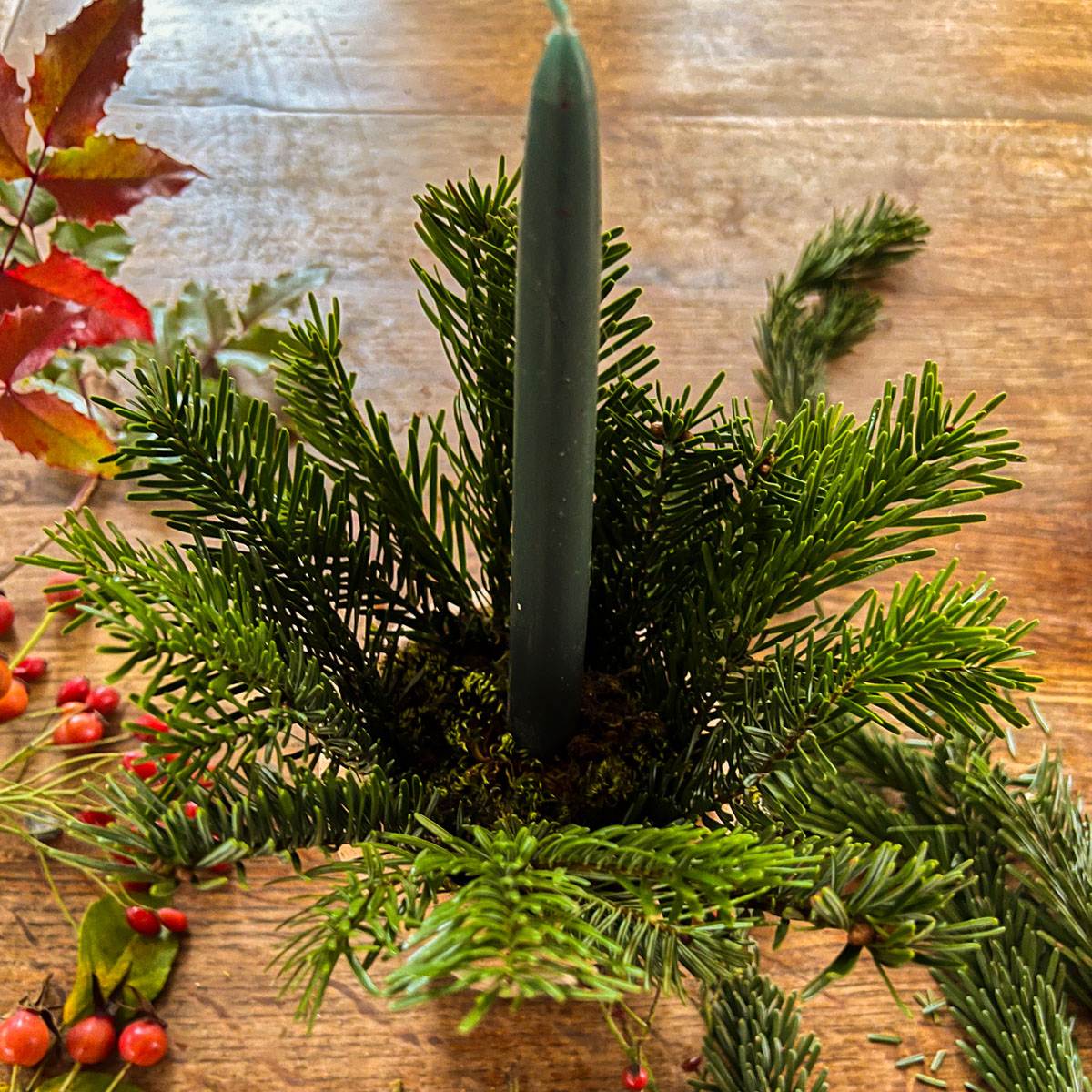 décor de Noel ancien bougie pot-11