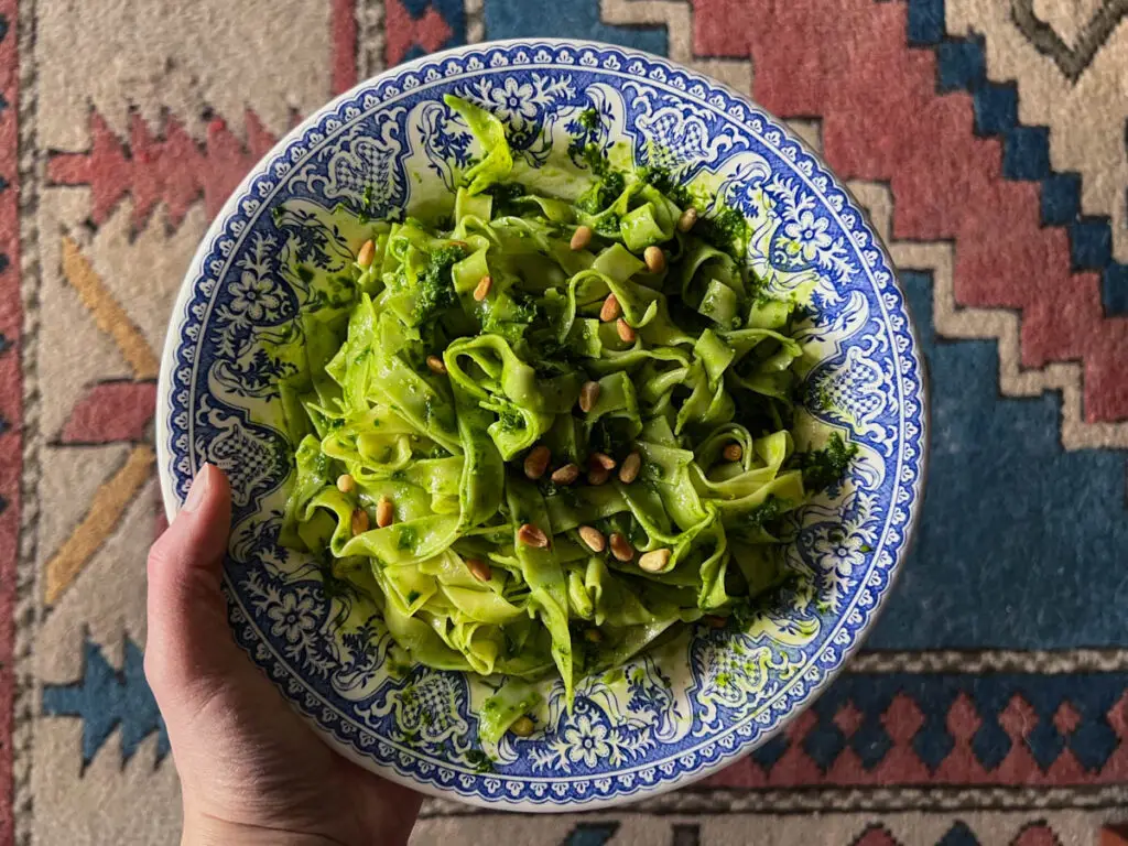 recette tagliatelles pesto ail des ours