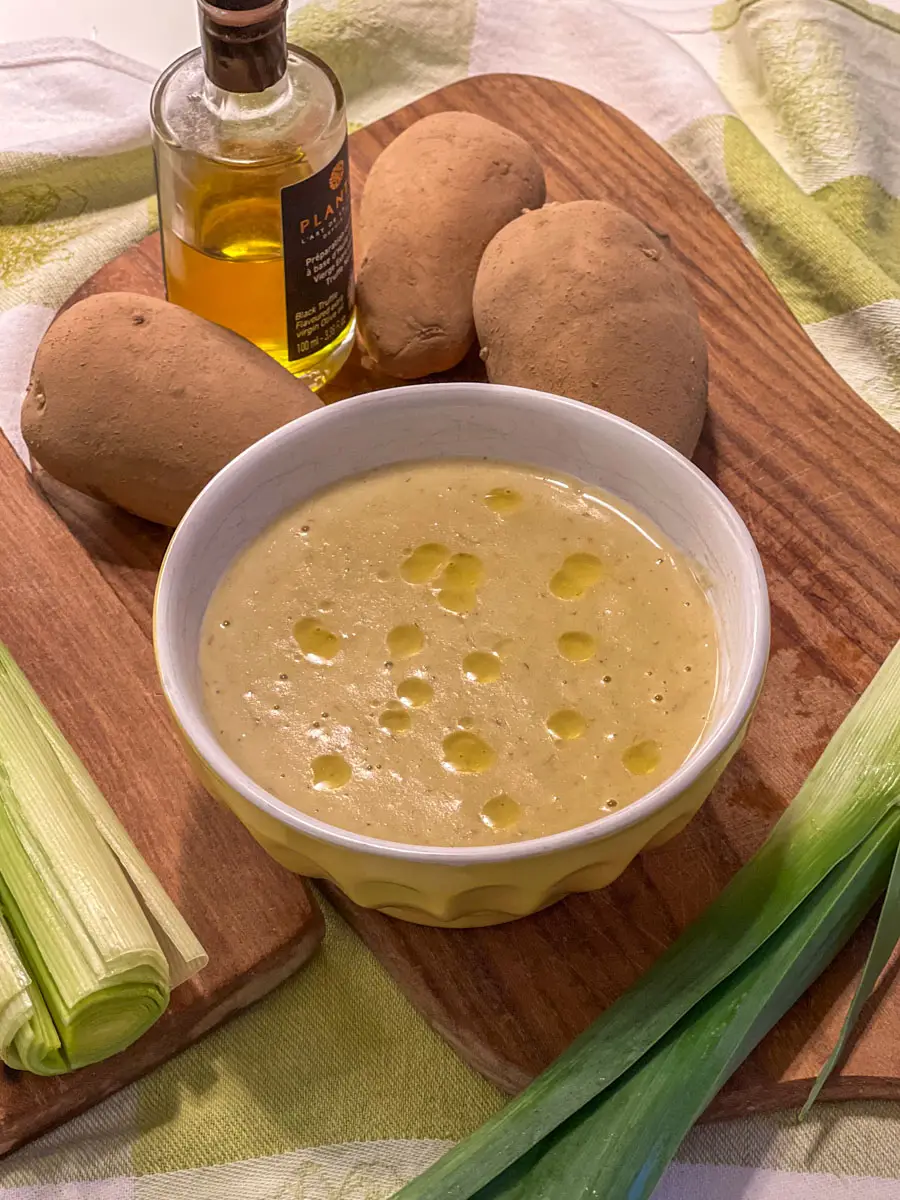 potato leek truffle soup