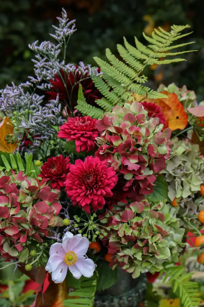 autumn table automnale grenat garnet tones -109