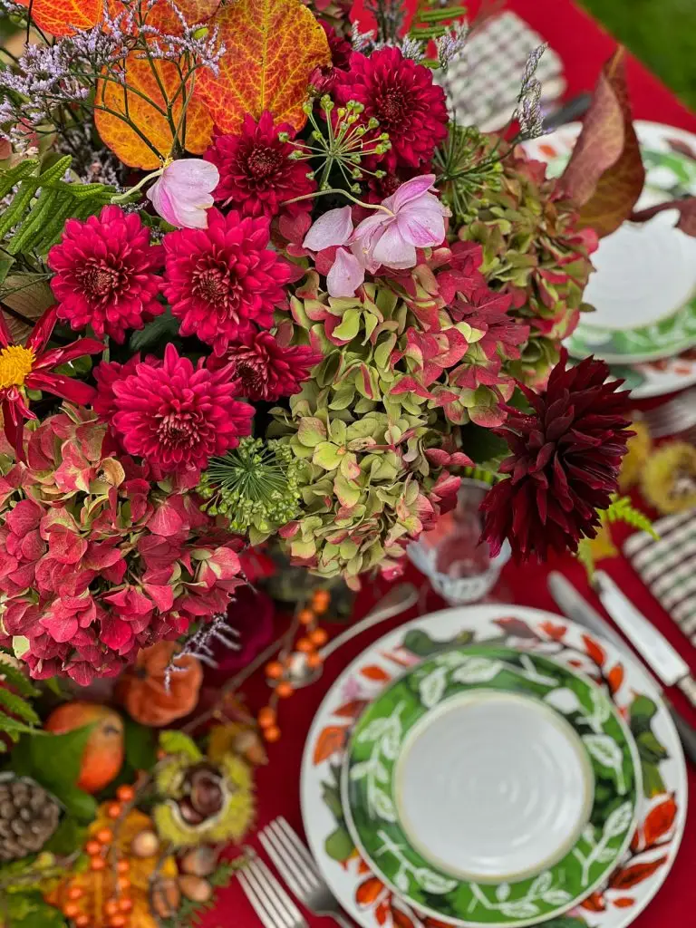 autumn table automnale grenat garnet tones -67