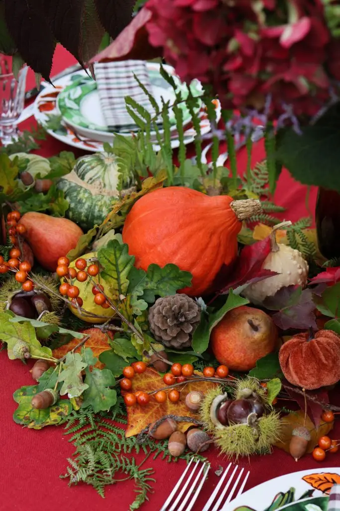 autumn table automnale grenat garnet tones -96