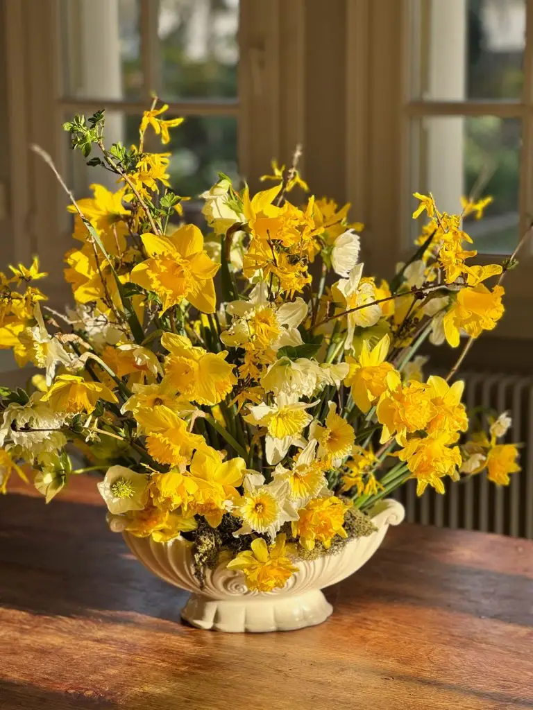 DIY Bouquet printanier narcisses jonquilles hellebores spring daffodil bouquet-21