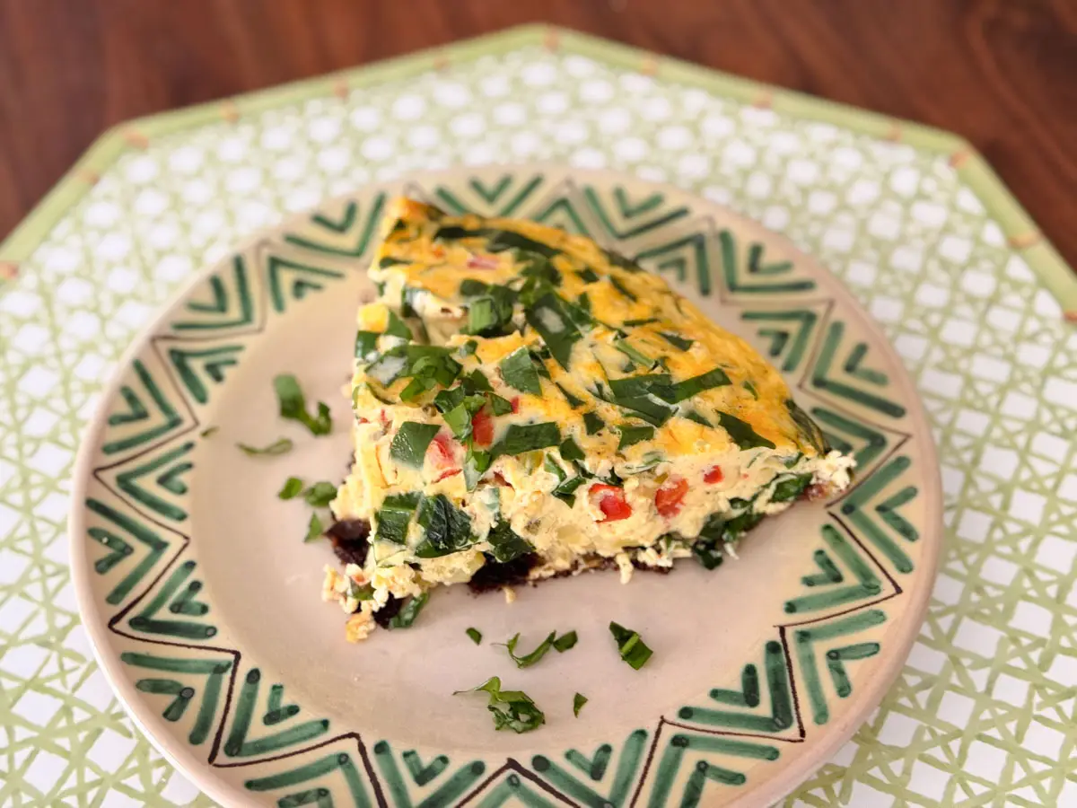 recette frittata ail des ours poivrons-3