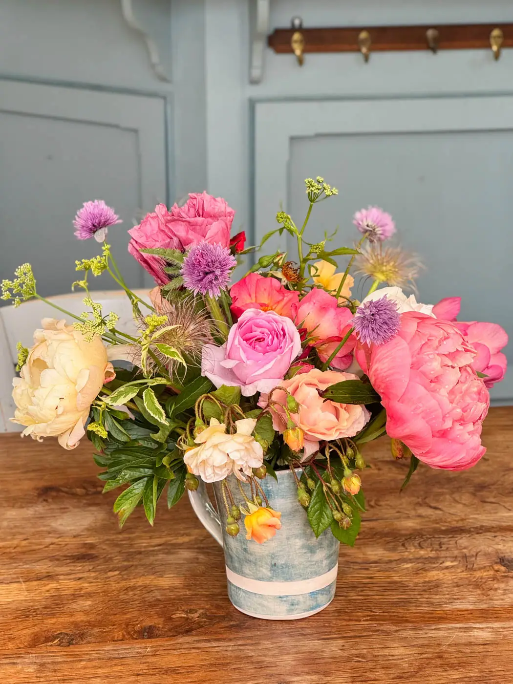 bouquet coloré roses pivoines peonies-17